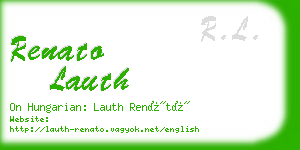 renato lauth business card